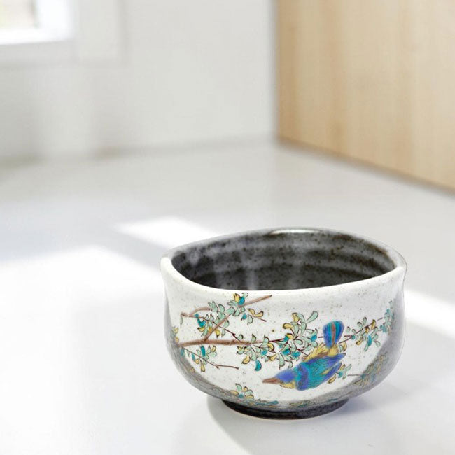 Matcha Bowl Kingfisher | Kutani Ware Chawan Made in Japan