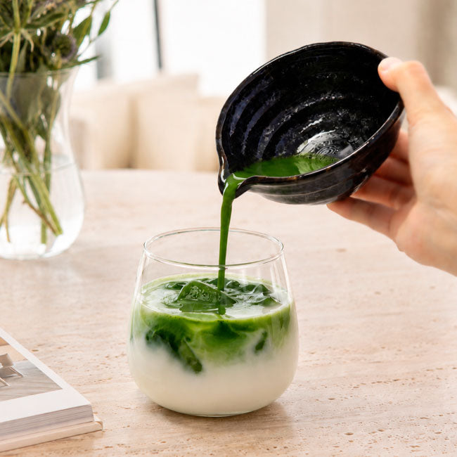 Matcha Bowl Black Katakuchi | Mino Ware Made in Japan