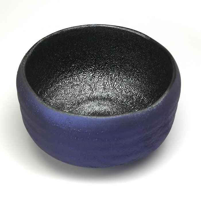 Purple Mist & Silver-Lined Matcha Bowl — Mino Ware Chawan, Made in Japan