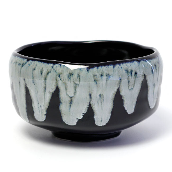 Yuzu Black Unofu Matcha Bowl — Authentic Mino Ware Chawan, Made in Japan