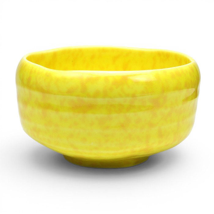 Golden Amber Matcha Bowl — Authentic Mino Ware Chawan, Made in Japan