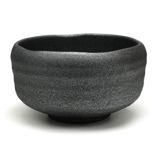 Silver Crystal Matcha Bowl — Authentic Mino Ware Chawan, Made in Japan