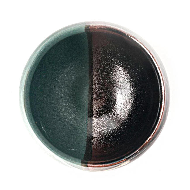Matcha Bowl Peacock Blue Brushstroke | Mino Ware Chawan Made in Japan