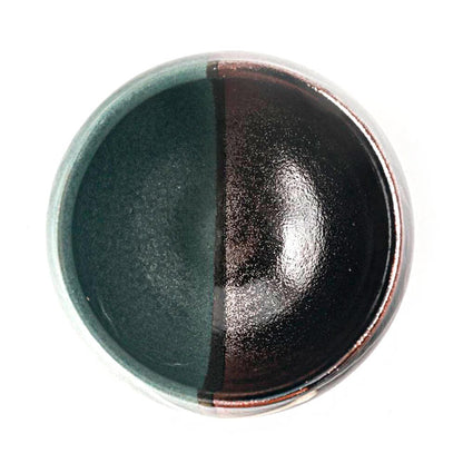 Matcha Bowl Peacock Blue Brushstroke | Mino Ware Chawan Made in Japan