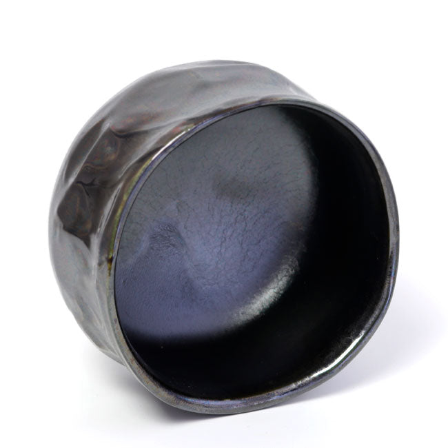 Matcha Bowl Black Pearl | Carved Mino Ware Chawan Made in Japan