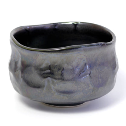 Matcha Bowl Black Pearl | Carved Mino Ware Chawan Made in Japan