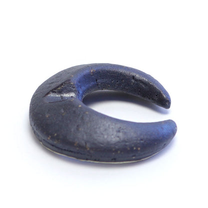 Japanese Chopstick Rest – Moon Black | Mino Ware Matcha Scoop Rest Made in Japan