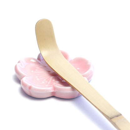 Japanese Chopstick Rest – Sakura Pink | Mino Ware Matcha Scoop Rest Made in Japan
