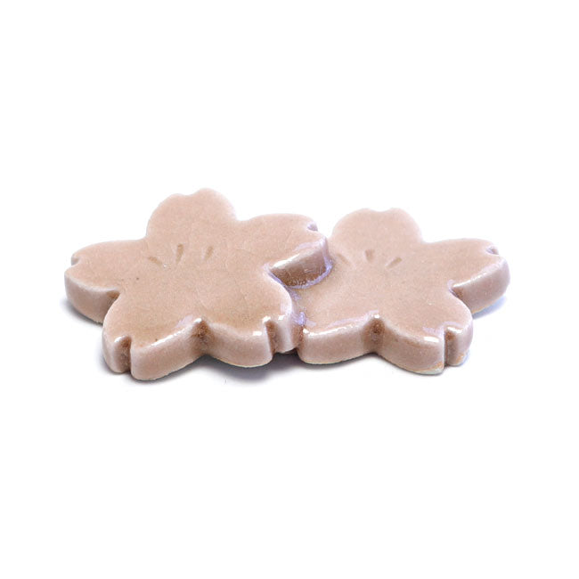 Japanese Chopstick Rest – Double Sakura Crackle Pink | Mino Ware Matcha Scoop Rest Made in Japan