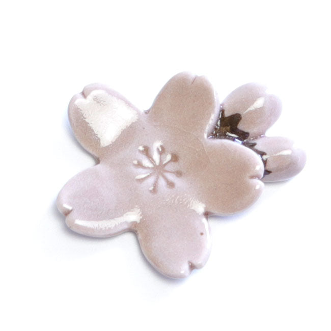 Japanese Chopstick Rest – Sakura Crackle Pink | Mino Ware Matcha Scoop Rest Made in Japan