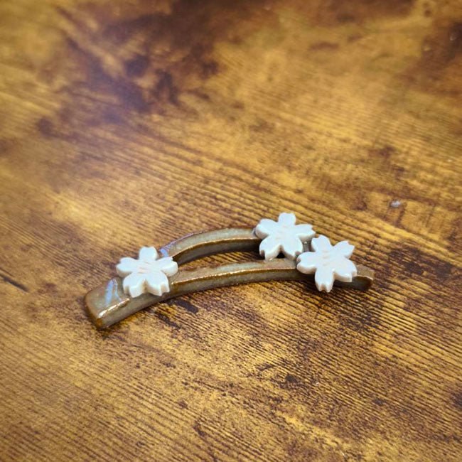 Tea Scoop Stand Cherry Blossom – Mino Ware Hand made - MatchaJP