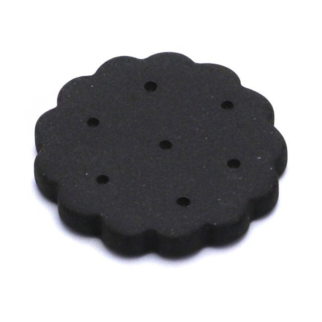 Tea Scoop Stand Pottery Mino ware Biscuits Black - MatchaJP