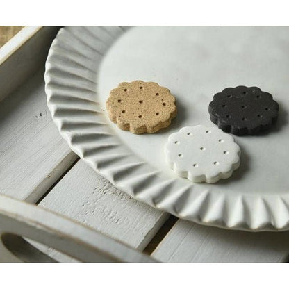 Tea Scoop Stand Pottery Mino ware Biscuits White - MatchaJP