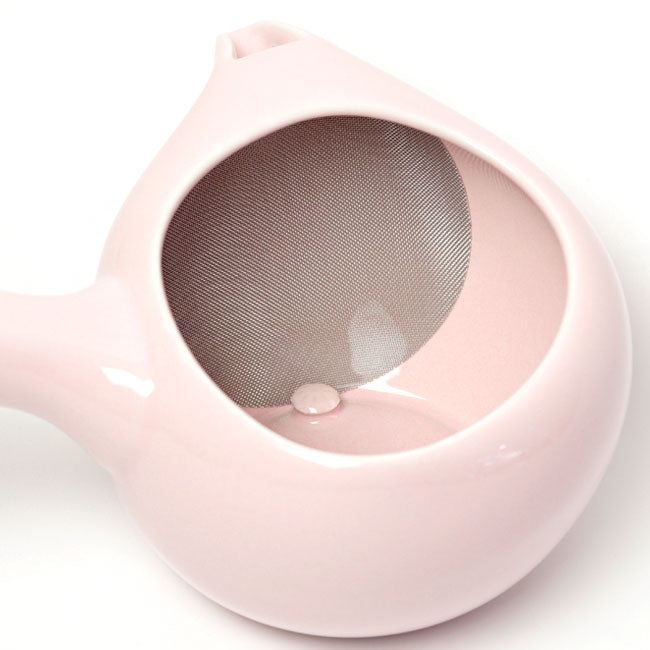 Kyusu Teapot Pink | Mino Ware Fine Mesh Filter Made in Japan