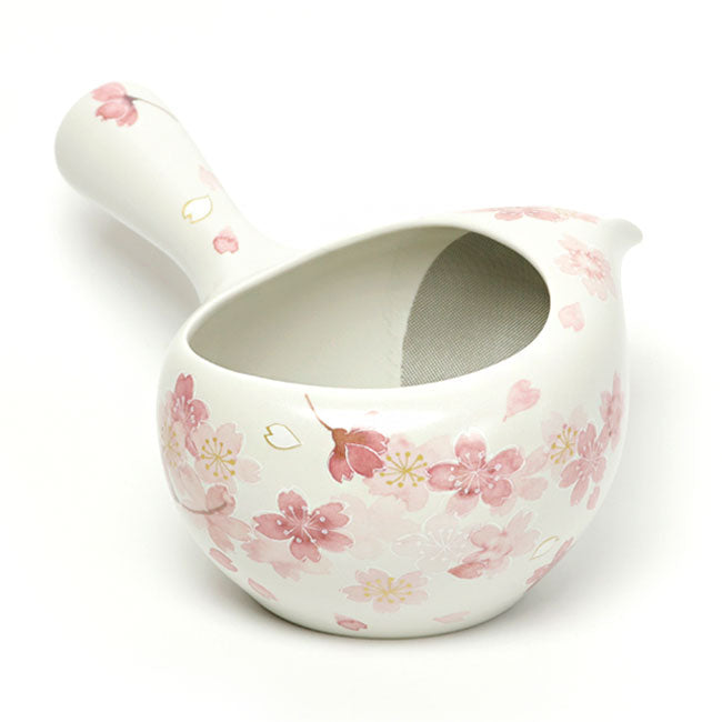 Kyusu Teapot Sakura Pink | Mino Ware Fine Mesh Filter Made in Japan