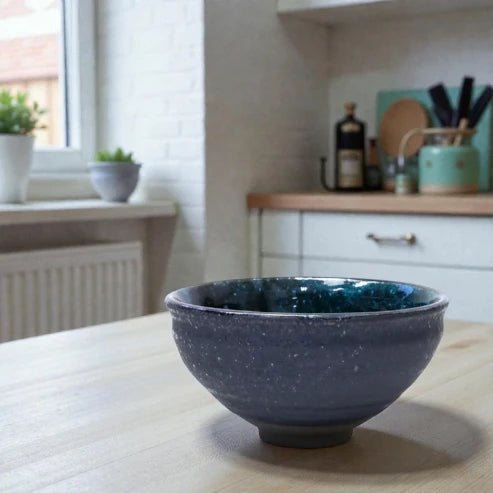 Matcha Tea Bowl Mino Ware "Blue Grotto" - MatchaJP