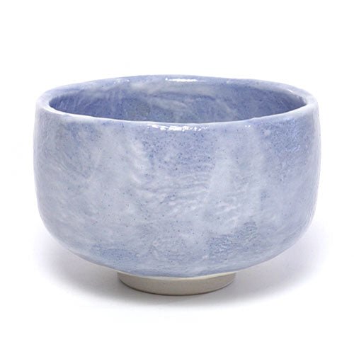 Blue Shino Textured Matcha Bowl – Japanese Mino Ware Ceramic - MatchaJP