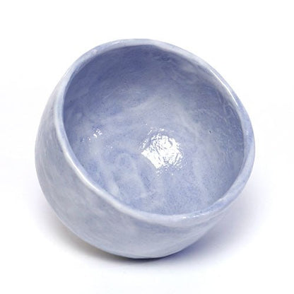 Blue Shino Textured Matcha Bowl – Japanese Mino Ware Ceramic - MatchaJP