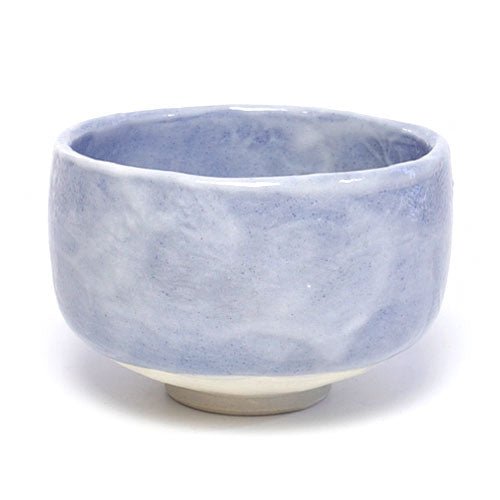 Blue Shino Textured Matcha Bowl – Japanese Mino Ware Ceramic - MatchaJP