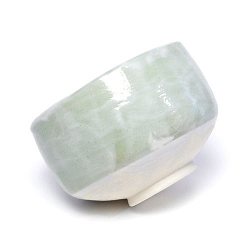 Green Shino Textured Matcha Bowl – Japanese Mino Ware Ceramic - MatchaJP