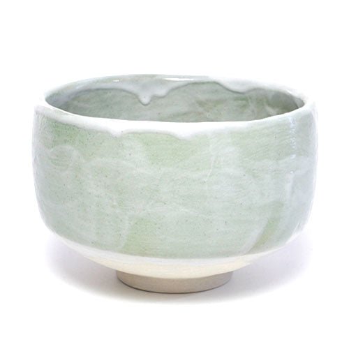 Green Shino Textured Matcha Bowl – Japanese Mino Ware Ceramic - MatchaJP