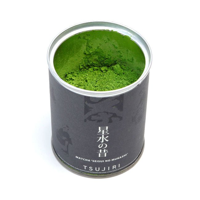 TSUJIRI Matcha green tea FUKUOKA YAME SEISUI - NO - MUKASHI 30g can - MatchaJP