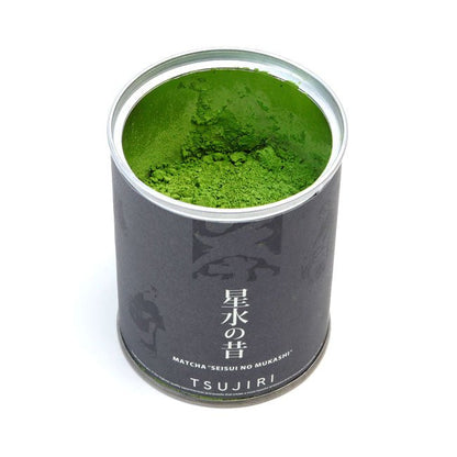 TSUJIRI Matcha green tea FUKUOKA YAME SEISUI - NO - MUKASHI 30g can - MatchaJP