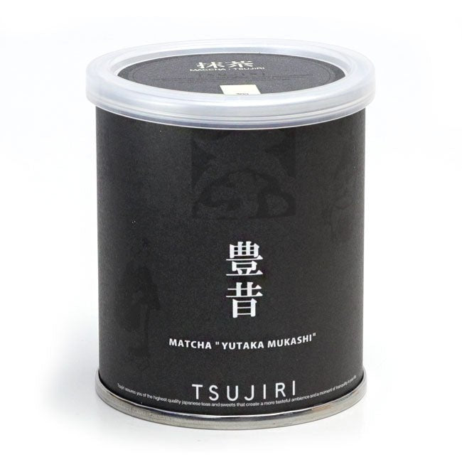 TSUJIRI Matcha green tea KYOTO UJI YUTAKA - MUKASHI 30g can - MatchaJP
