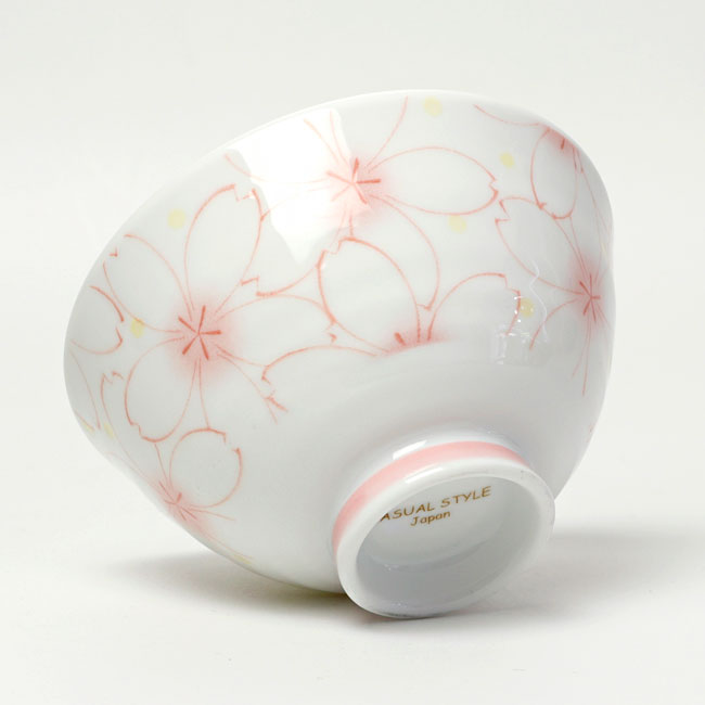 Lightweight Rice Bowl Sakura Pink | Japanese Mino Ware Ceramic