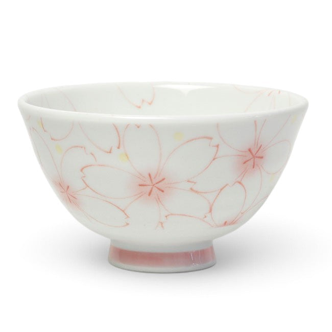 Lightweight Rice Bowl Sakura Pink | Japanese Mino Ware Ceramic