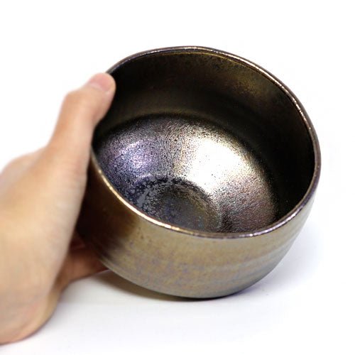 Bronze - Glazed Matcha Bowl (Chawan) – Japanese Mino Ware Ceramic - MatchaJP