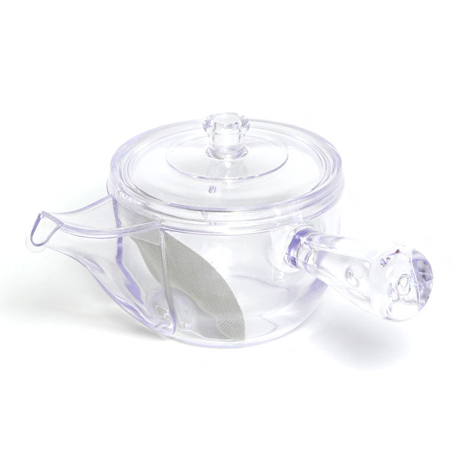 Unbreakable Clear Japanese Kyusu Teapot – Heat Resistant Lightweight Tea Pot with Fine Mesh Filter