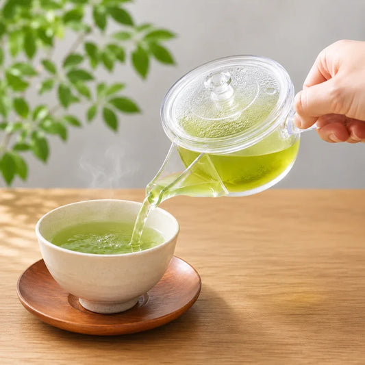 Unbreakable Clear Japanese Kyusu Teapot – Heat Resistant Lightweight Tea Pot with Fine Mesh Filter