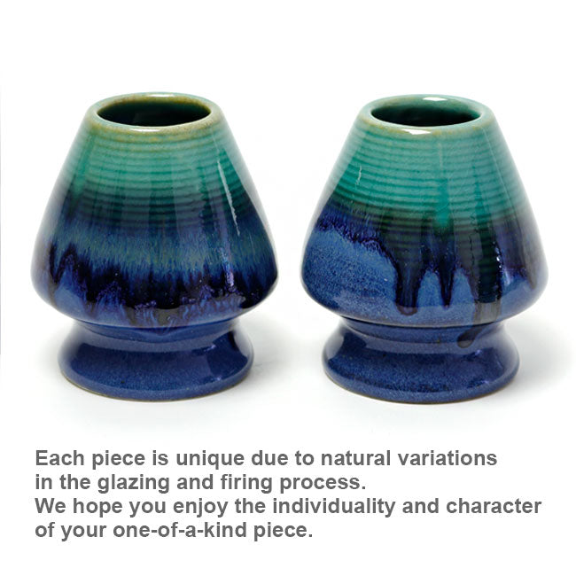Matcha Whisk Stands (Chasen Holder) Kiln-Transformed Flowing Glaze – Hekikai | Japanese Mino Ware | Made in Japan