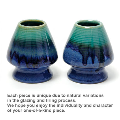 Matcha Whisk Stands (Chasen Holder) Kiln-Transformed Flowing Glaze – Hekikai | Japanese Mino Ware | Made in Japan