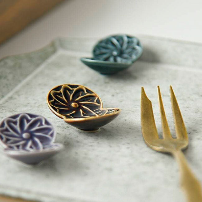 Matcha Scoop Rest Botanical Black | Mino Ware Made in Japan