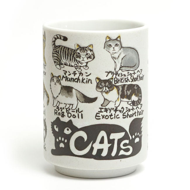 Japanese Yunomi Tea Cup Cats | Made in Japan