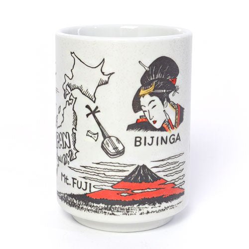 Japanese Culture Yunomi Tea Cup – Illustrated Ceramic | Made in Japan - MatchaJP