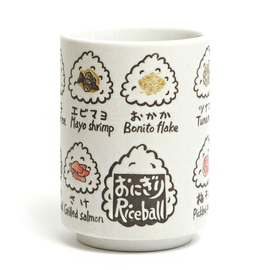 Japanese Yunomi Tea Cup Onigiri Rice Ball | Made in Japan