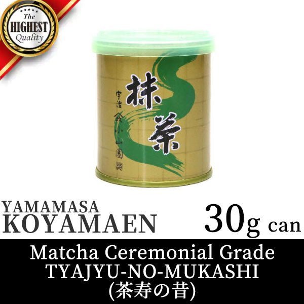 Koyamaen Matcha green tea powder Ceremonial Grade TYAJYU - NO - MUKASHI 30g can - MatchaJP