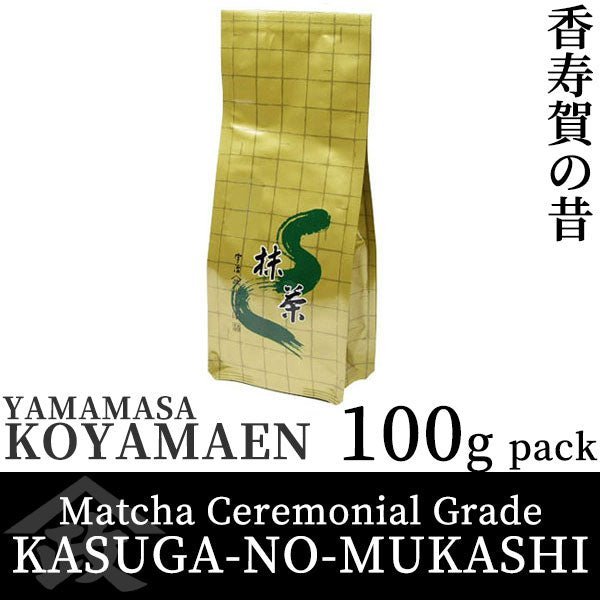 Koyamaen Matcha green tea powder Ceremonical Grade 100g pack KASUGANOMUKASHI - MatchaJP