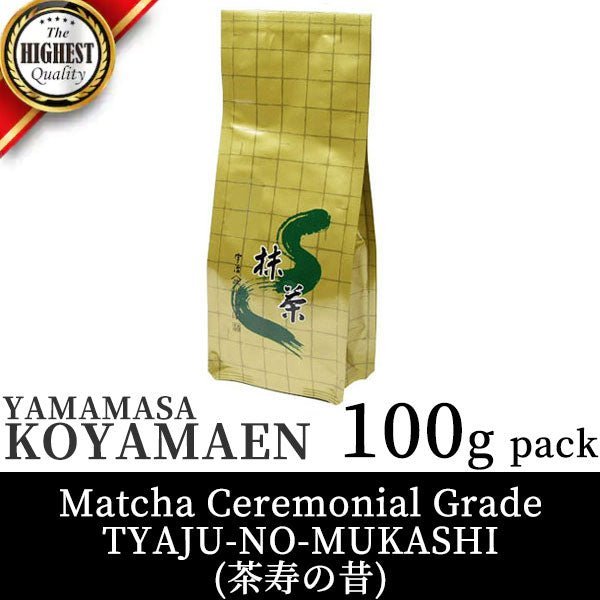 Koyamaen Matcha green tea powder Ceremonical Grade 100g pack TYAJYUNOMUKASHI - MatchaJP
