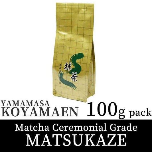 Koyamaen Matcha tea powder Ceremonial Grade MATSUKAZE 100g pack - MatchaJP