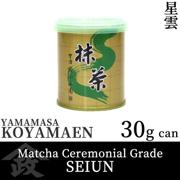 Koyamaen Matcha tea powder Ceremonial Grade SEIUN 30g can - MatchaJP