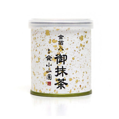 Koyamaen Matcha tea powder Ceremonial Grade with gold foil 30g can - MatchaJP