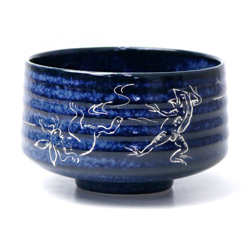 Matcha bowl, Choju Jinbutsu Giga, gold or silver - MatchaJP