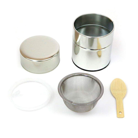 Matcha Sieve ( Matcha is made into powder) Tinplate With wooden spoon - MatchaJP