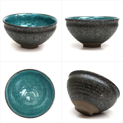 Matcha tea bowl Mino ware Blue Grotto - MatchaJP