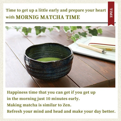 Matcha Tea Ceremony Elementary set 5tools Saxony blue bowl - MatchaJP