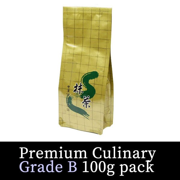 Matcha tea powder for food Premium Culinary Grade B 100g pack - MatchaJP
